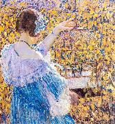 Frieseke, Frederick Carl The Birdcage oil painting on canvas